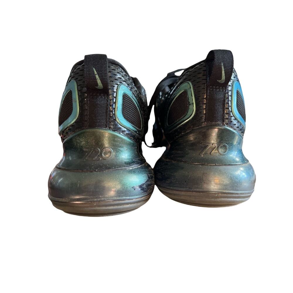 7Y Nike Air Max 720 Iridescent (AQ3196-003) Black Textile No Box Black Teal - Picture 5 of 9
